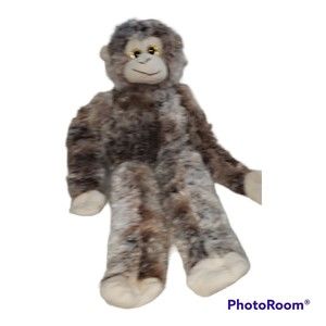 Quigdao Future Toys Brown Monkey Plush 21” Long Sitting Relaxed Stuffed Animal